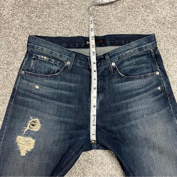 3x1 NYC Jeans Men’s 27 Actual 30x30 Dark Wash Distressed Cotton Pants Denim - Picture 4 of 9